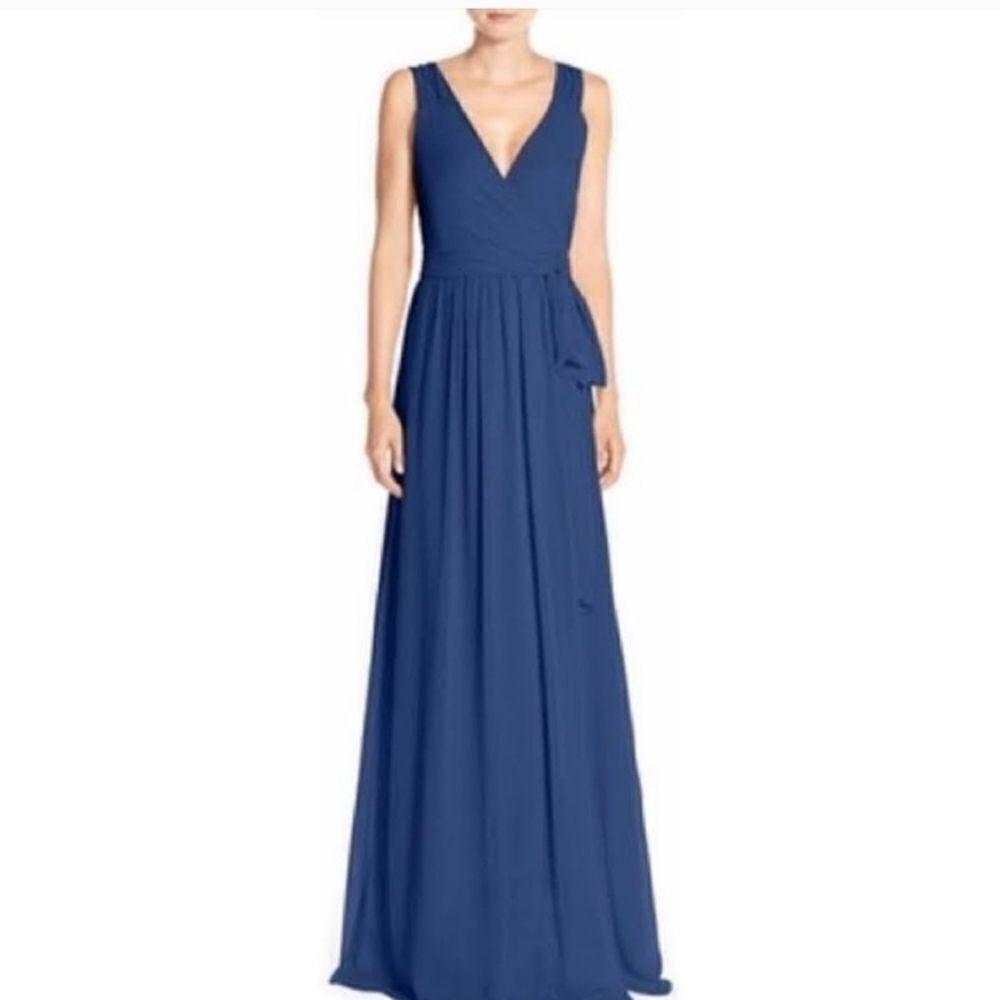 Ceremony by Joanna August Newbury Chiffon Wrap Dress Size Medium